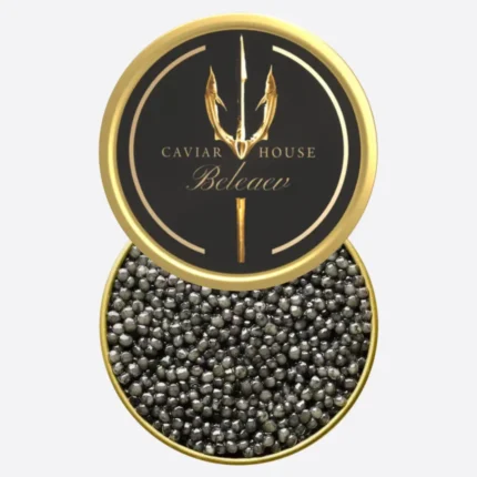 Beluga caviar tin box with a lid