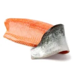 Fresh Salmon Fillet 1kg size on white background