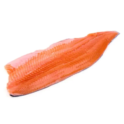 Fresh Salmon Fillet 1kg size on white background