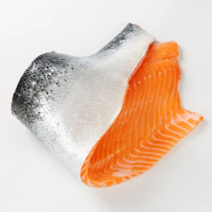 Fresh Salmon Fillet 1kg size on white background