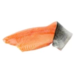 Fresh Salmon Fillet 1kg size on white background