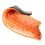 Fresh Salmon Fillet 1kg size on white background