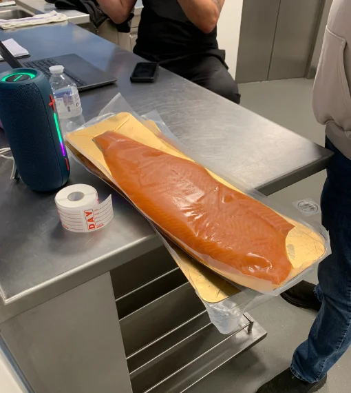 Fishmonger London 38 Smocked Salmon Long Sliced delivered to a restaurant in Sidcup
