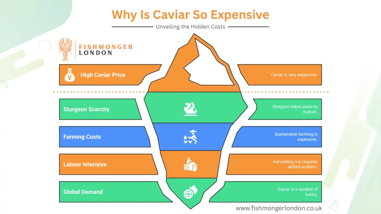 Infographic about Why Is Caviar So Expensive with data
