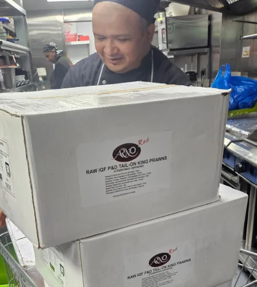 Seafood delivery Romford – IQF RAW P&D Tail-On King Prawns