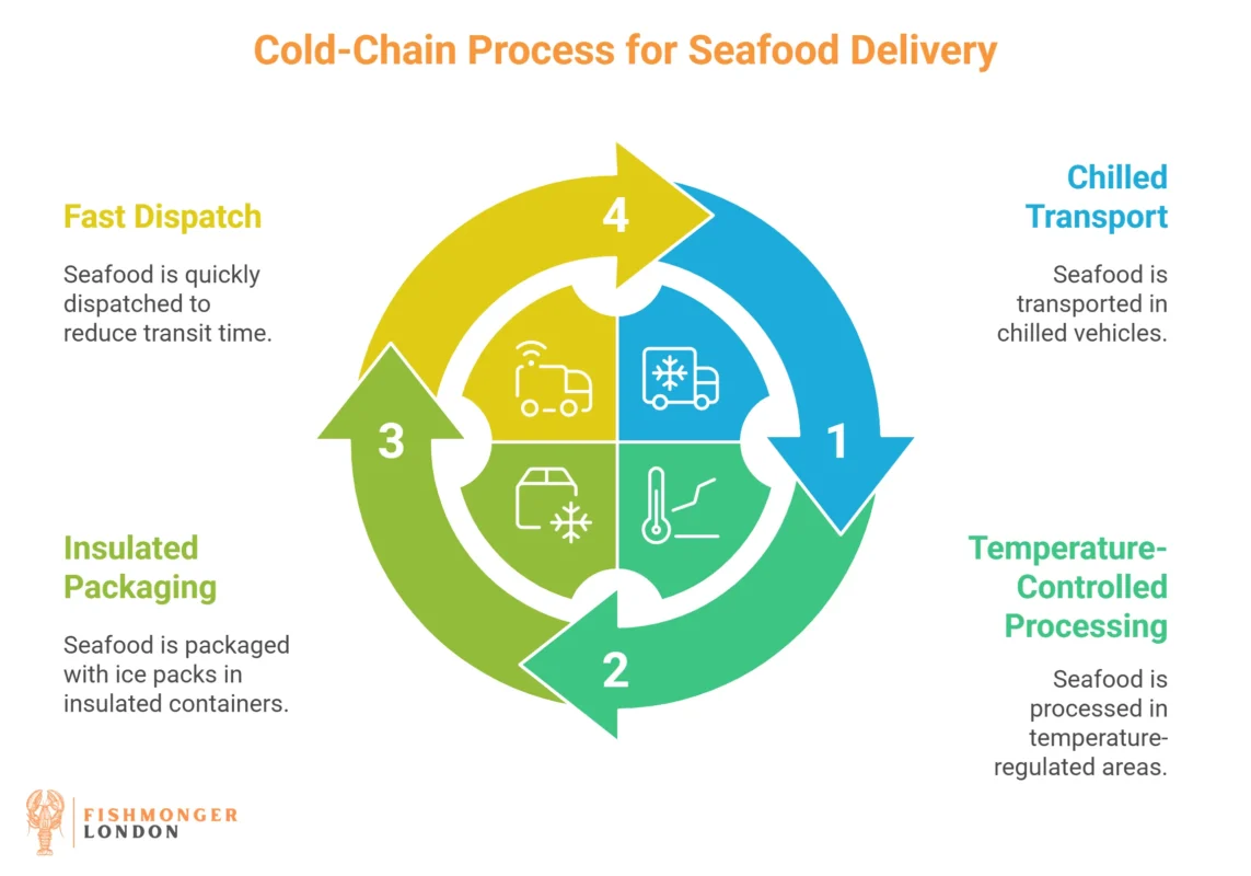 Cold-Chain Process for Seafood Delivery